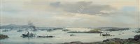 Lot 50 - δ FRANK WATSON WOOD (ENGLISH, 1862–1953) - The Great Surrender Scapa Flow, December 1918