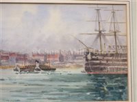 Lot 108 - HUGH E. RIDGE (ENGLISH, 1820-1883) - Off Cromwell's Castle, Tresco