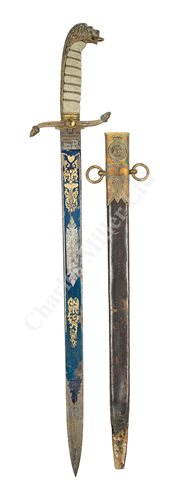 Lot 33 - A VICTORIAN NAVAL OFFICER'S DIRK BY GIEVE & SON, PORTSMOUTH