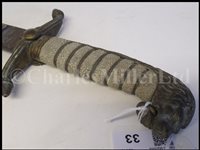 Lot 33 - A VICTORIAN NAVAL OFFICER'S DIRK BY GIEVE & SON, PORTSMOUTH