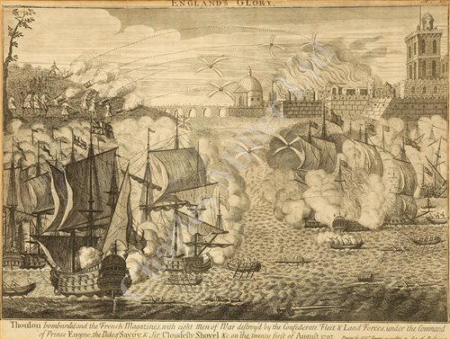 Lot 117 - ENGLAND'S GLORY, A SET OF FIVE ENGRAVINGS, ENGLISH SCHOOL, 18TH CENTURY