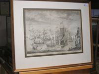 Lot 117 - ENGLAND'S GLORY, A SET OF FIVE ENGRAVINGS, ENGLISH SCHOOL, 18TH CENTURY