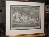 Lot 117 - ENGLAND'S GLORY, A SET OF FIVE ENGRAVINGS, ENGLISH SCHOOL, 18TH CENTURY