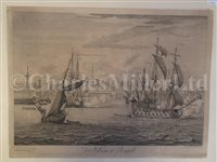 Lot 14 - FOLLOWER OF WILLIAM VAN DE VELDE (DUTCH, 17TH CENTURY); study of a warship