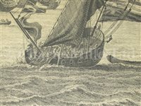 Lot 14 - FOLLOWER OF WILLIAM VAN DE VELDE (DUTCH, 17TH CENTURY); study of a warship