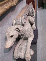 Lot 164 - THE FIGUREHEAD OF THE YACHT 'GELERT', R.Y.S., CARVED BY JAMES HELLYER OF HELLYER & SON TO THE ORDER OF R. & M. RATSEY'S YARD, WEST COWES, 1867