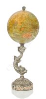 Lot 220 - A 6IN. TERRESTRIAL GLOBE BY E. BERTAUX, PARIS, CIRCA 1900