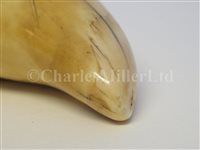 Lot 86 - Ø A 19TH CENTURY SCOTTISH PATRIOTIC SCRIMSHAW DECORATED WHALE'S TOOTH