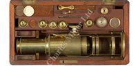 Lot 242 - A 19TH CENTURY DRUM MICROSCOPE