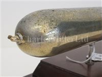 Lot 44 - A RARE WORKING ELECTRIC MODEL OF A WHITEHEAD TORPEDO, PRESENTED TO AN OFFICER IN THE THAI NAVY, 6 FEBRUARY, 1914