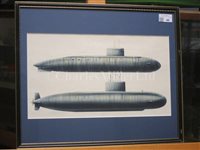 Lot 46 - A COLLECTION OF 20TH CENTURY WATERCOLOUR SUBMARINE PROFILES