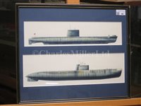Lot 46 - A COLLECTION OF 20TH CENTURY WATERCOLOUR SUBMARINE PROFILES