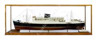 Lot 284 - A FINE BUILDER'S MODEL FOR THE PASSENGER/CARGO FERRY M.V. IRISH COAST, BUILT FOR COAST LINES LTD BY HARLAND & WOLFF, BELFAST, 1952