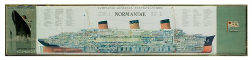 Lot 128 - FRENCH LINE PASSENGER PLANS FOR THE NORMANDIE AND THE ÎLE DE FRANCE