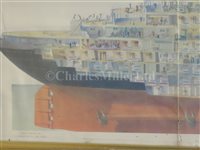 Lot 128 - FRENCH LINE PASSENGER PLANS FOR THE NORMANDIE AND THE ÎLE DE FRANCE