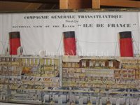 Lot 128 - FRENCH LINE PASSENGER PLANS FOR THE NORMANDIE AND THE ÎLE DE FRANCE