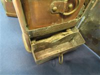 Lot 41 - A COPPER AND BRASS BOAT BINNACLE COMPASS BY DENT, CIRCA 1840