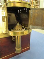 Lot 41 - A COPPER AND BRASS BOAT BINNACLE COMPASS BY DENT, CIRCA 1840