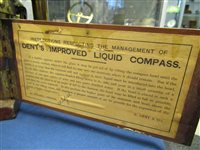 Lot 41 - A COPPER AND BRASS BOAT BINNACLE COMPASS BY DENT, CIRCA 1840