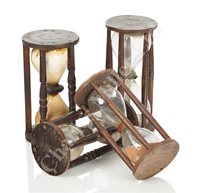 Lot 205 - A COLLECTION OF 18TH CENTURY SANDGLASSES