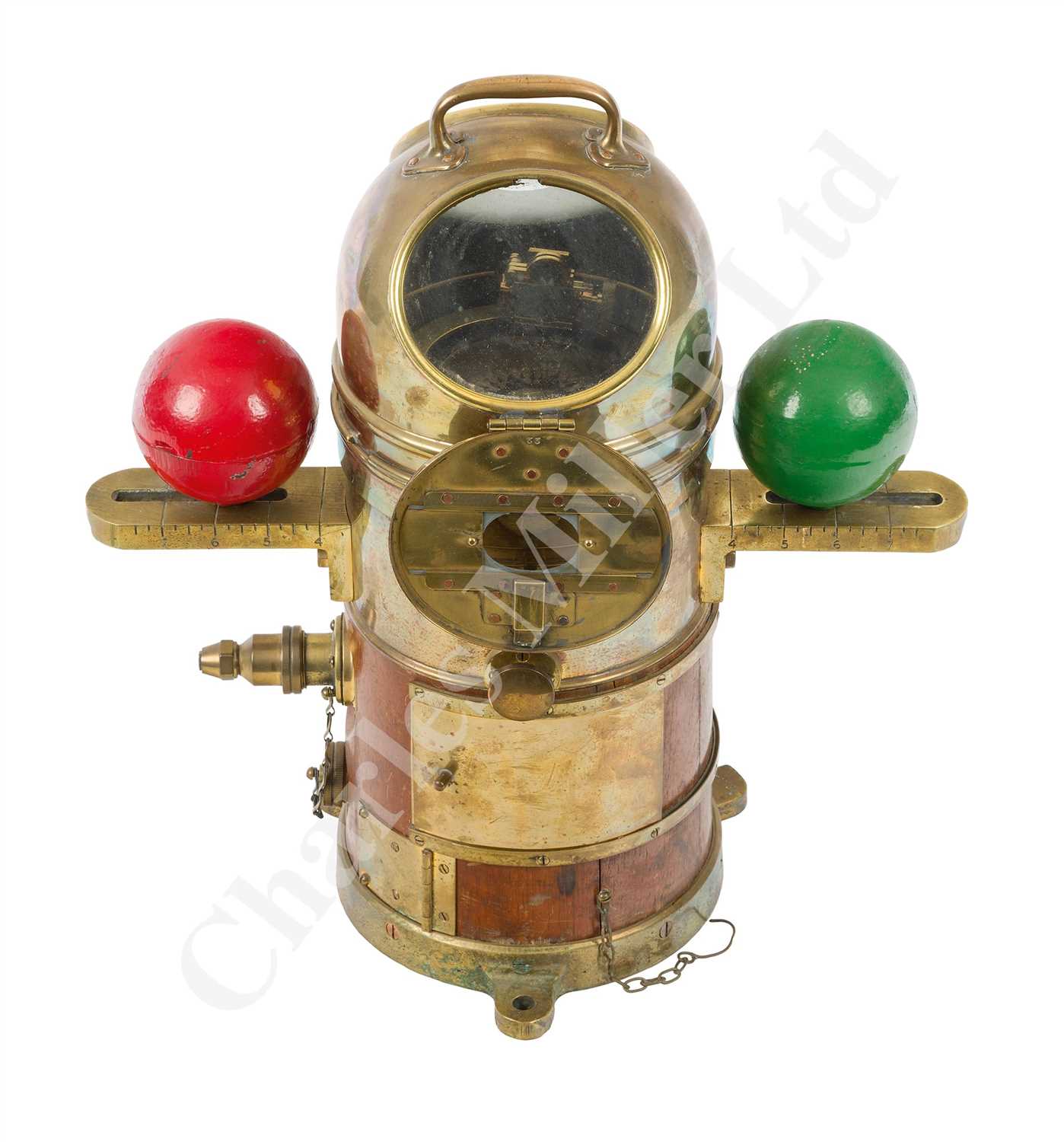 Lot 45 - A GOOD 'FAITHFUL FREDDIE' TYPE SUBMARINE COMPASS, CIRCA 1910