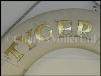 Lot 147 - A CEREMONIAL LIFE BUOY FROM THE YACHT TYGER R.Y.G.C.