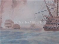 Lot 20 - ATTRIBUTED OF NICHOLAS POCOCK (ENGLISH, 1740-1821) - Glorious First of June, H.M.S. 'Queen Charlotte' forcing the French line