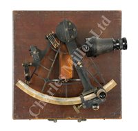 Lot 204 - A 7IN. RADIUS VERNIER SEXTANT BY C. PLATH, HAMBURG, CIRCA 1925