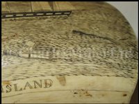 Lot 84 - Ø A FINE SAILORWORK SCRIMSHAW DECORATED WHALE'S TOOTH, 1830s-40s