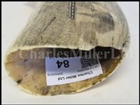 Lot 84 - Ø A FINE SAILORWORK SCRIMSHAW DECORATED WHALE'S TOOTH, 1830s-40s