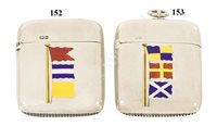 Lot 152 - AN AMUSING LATE VICTORIAN ‘FLAG SIGNAL’ VESTA CASE, 1891