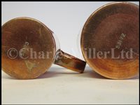 Lot 36 - A SET OF GEORGE VI COPPER GROG MEASURES