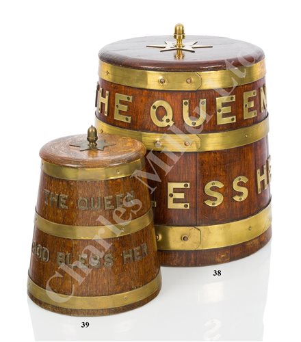 Lot 38 - A ROYAL NAVY GROG CASK, SECOND-HALF 20TH CENTURY