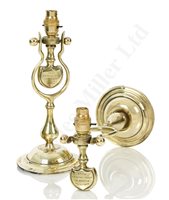 Lot 32 - A PAIR OF ELECTRIC GIMBAL LIGHTS FROM THE H.M. ROYAL YACHT ALBERTA, CIRCA 1900