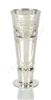 Lot 54 - AN ATTRACTIVE GERMAN SILVER PRESENTATION VASE, CIRCA 1904