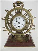 Lot 145 - A FINE MARINE-THEMED PRESENTATION CLOCK BY JONES & SONS, PARIS, CIRCA 1877