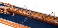 Lot 141 - A RARE AND FINELY CONSTRUCTED BUILDER'S PRESENTATION MODEL OF OXFORD'S 1865 WINNING ROWING EIGHT, CONSTRUCTED BY J. & S. SALTER BUILDERS, OXFORD