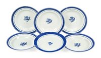 Lot 115 - FIVE CHINESE EXPORT DISHES RECOVERED FROM THE SWEDISH EAST INDIA COMPANY SHIP GÖTHEBORG, WRECK 1745, RECOVERED FROM THE MID-1980s
