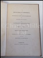 Lot 102 - 'REFLECTIONS ON SHIPWRECK, WITH HISTORICAL FACTS AND SUGGESTIONS FOR DIMINISHING THAT CALAMITY'