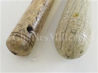 Lot 82 - Ø A 19TH CENTURY SAILORWORK FID; and a model harpoon