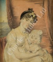 Lot 21 - JOHN DOWNMAN (WELSH, 1750-1824) Mrs King and daughter