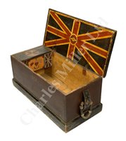 Lot 96 - AN UNUSUAL AND PATRIOTIC BRITISH SAILOR’S CHEST, THIRD-QUARTER 19TH CENTURY