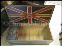 Lot 96 - AN UNUSUAL AND PATRIOTIC BRITISH SAILOR’S CHEST, THIRD-QUARTER 19TH CENTURY