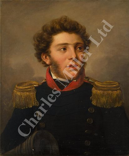 Lot 25 - HILLEBRAND DIRK LOEFF (DUTCH, 1774-1845): Portrait of a Dutch Naval Officer, circa 1840
