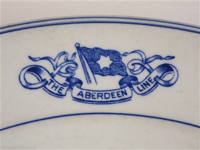 Lot 1 - ABERDEEN LINE:  CHINA DINNER PLATE BY DUNN BENNETT & CO. LTD., CIRCA 1910