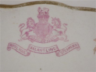 Lot 3 - ALLAN LINE: CHINA PLATE BY ROYAL DOULTON, CIRCA 1900