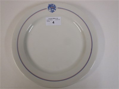 Lot 4 - AMERICAN MAIL LINE:  CHINA DINNER PLATE BY BUFFALO CHINA, CIRCA 1930