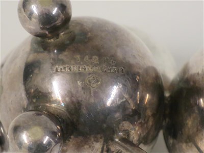 Lot 6 - ANCHOR LINE:  CONDIMENT SET BY ELKINGTON PLATE, CIRCA 1930