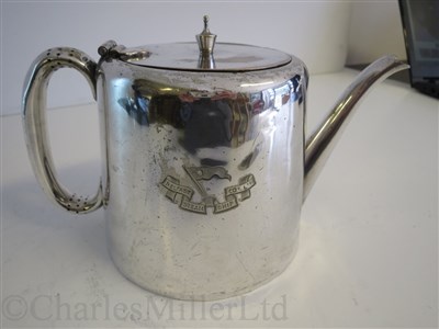 Lot 9 - BELFAST STEAM SHIP COMPANY LTD: A PLATED TEA POT BY SHARMAN D. NEILL, BELFAST, CIRCA 1920