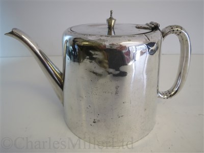 Lot 9 - BELFAST STEAM SHIP COMPANY LTD: A PLATED TEA POT BY SHARMAN D. NEILL, BELFAST, CIRCA 1920